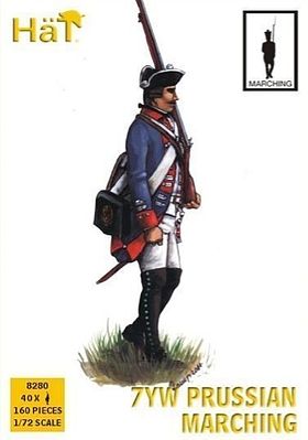 Hat 7YW Prussian Marching Plastic Model Military Figure Set 1/72 Scale #8280