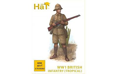 Hat WWI British Infantry Tropical Plastic Model Military Figure Kit 1/72 Scale #8293