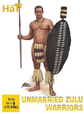 Hat Unmarried Zulu Warriors Plastic Model Military Figure Kit 1/72 Scale #8316