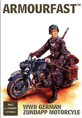 Hat WWII German Motorcycles and Figure Plastic Model Military Kit #99011
