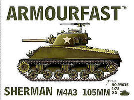 Hat M4A3 Sherman 105mm Tank Plastic Model Military Vehicle Kit 1/72 Scale #99015