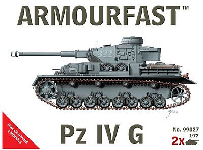 Hat Panzer IV Ausf.G Tank (2 Kits) 1/72 Scale Plastic Model Military Vehicle #99027