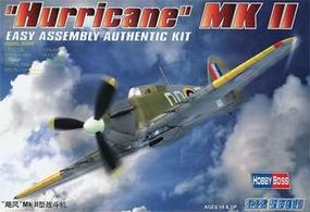 HobbyBoss Easy Build Hurricane MKII Plastic Model Airplane Kit 1/72 Scale #80215