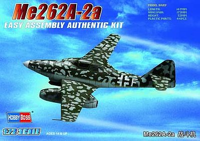HobbyBoss EZ ME 262A-2A German Fighter Plastic Model Airplane Kit 1/72 Scale #80248