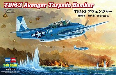 HobbyBoss TBM-3 Avenger Torpedo Bomber Plastic Model Airplane Kit 1/48 Scale #80325