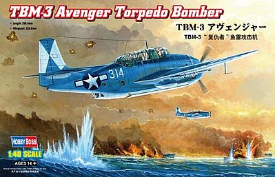 HobbyBoss TBM-3 Avenger Torpedo Bomber Plastic Model Airplane Kit