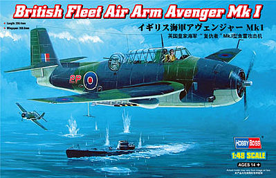 HobbyBoss RAF Avenger MK.1 Plastic Model Airplane Kit 1/48 Scale #80331