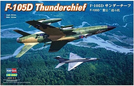 HobbyBoss F-105D Thunderchief Plastic Model Airplane Kit 1/48 Scale #80332