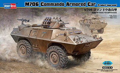 HobbyBoss M706 Improved Armored Car Plastic Model Military Vehicle Kit 1/35 Scale #82419