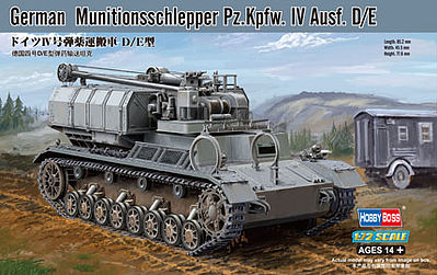HobbyBoss Munitionsschlepper PzKpfw IV Ausf D/E Plastic Model Military Vehicle Kit 1/72 Scale #82907