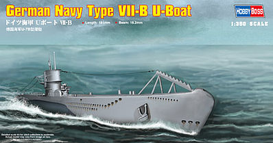 HobbyBoss German Navy Type VII-B U-Boat Plastic Model Military Ship Kit 1/350 Scale #83504