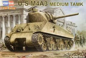 HobbyBoss M4A3 Medium Tank US Plastic Model Military Vehicle Kit 1/48 Scale #84803