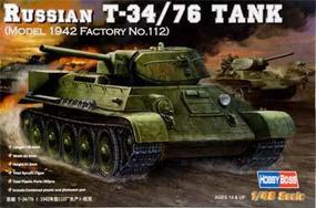HobbyBoss T-34/76 Russian Tank Model 1942 Plastic Model Military Vehicle Kit 1/48 Scale #84806