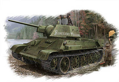 HobbyBoss T-34/76 Russian Tank Model 1943 Plastic Model Military Vehicle  Kit 1/48 Scale #