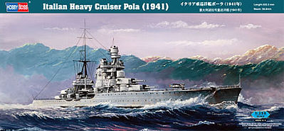 HobbyBoss Italian Heavy Crusier Pola Plastic Model Military Ship Kit 1/350 Scale #86502