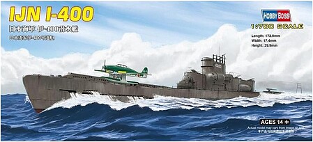 HobbyBoss Japanese I-400 Class Submarine Plastic Model Military Ship Kit 1/700 Scale #87017