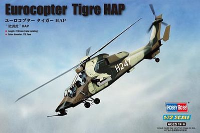 HobbyBoss Eurocopter EC-655 Tigre HAP Plastic Model Helicopter Kit 1/72 Scale #87210
