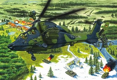 Hobby Boss Eurocopter EC-655 Tiger UHT German -- Plastic Model Helicopter Kit -- 1/72 Scale -- #87214