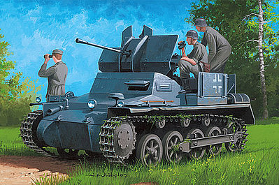 HobbyBoss German Flakpanzer IA & Ammo Trailer Plastic Model Military Vehicle Kit 1/35 Scale #hy80147
