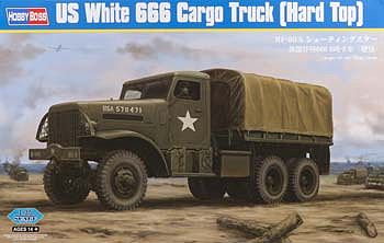 HobbyBoss US White 666 Cargo Hard Top Plastic Model Military Vehicle Kit 1/35 Scale #hy83801