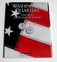 HE-Harris 2001 Complete Year Washington State Quarters Coin Folder (D) Coin Collecting Book #2584