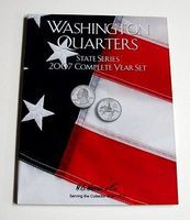 HE-Harris 2007 Complete Year Washington State Quarters Coin Folder Coin Collecting Book #2590