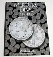 HE-Harris Mercury Dime 1916-1945 Coin Folder Coin Collecting Book and Supply #2683