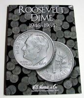 HE-Harris Roosevelt Dime 1946-1964 Coin Folder Coin Collecting Book and Supply #2684