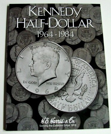 NEW HARRIS // WHITMAN 1964-1984 KENNEDY HALF DOLLAR COIN FOLDER H E