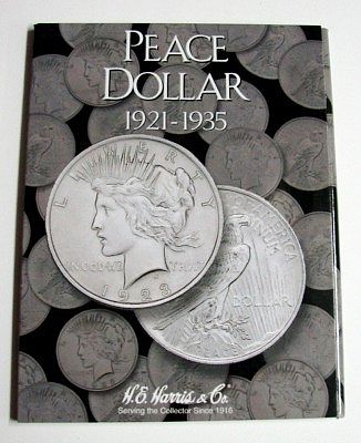 HE-Harris Peace Type Dollar 1921-1935 Coin Folder Coin Collecting Book and Supply #2709