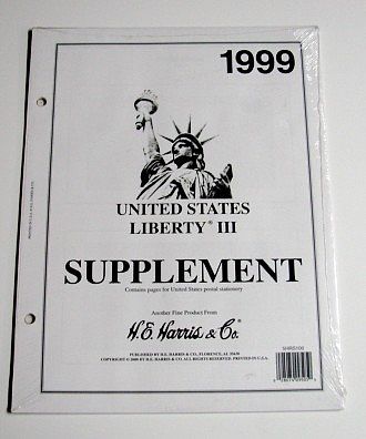 HE-Harris 1999 US Liberty III Stamp Album Supplement (D) Stamp Collecting Supply #hrs100