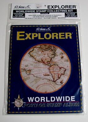 HE-Harris Explorer World Wide Stamp Collecting Kit Stamp Collecting Supply #l107 HE-Harris Explorer World Wide Stamp Collecting Kit Stamp Collecting Supply #l107
