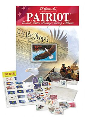 HE-Harris Patriot US Stamp Collecting Kit (64pg) Stamp Collecting Supply #l115 HE-Harris Patriot US Stamp Collecting Kit (64pg) Stamp Collecting Supply #l115