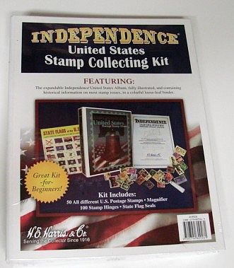 HE-Harris Independence US Stamp Collecting Kit Stamp Collecting Supply #l174