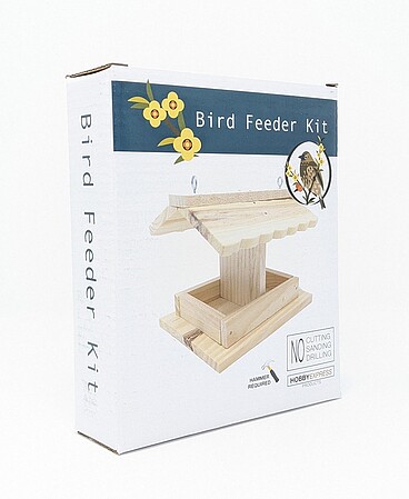 Hobby-Express Bird Feeder Kit with PD Holes Wooden Bird House Kit #60001pd