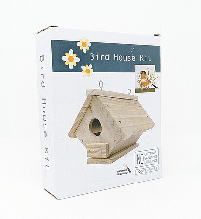 Hobby-Express Birdhouse Kit with PD Holes Wooden Bird House Kit #60002pd