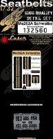 HGW-Models 1/32 Me262A Schwalbe (Orlon) Seatbelts for RVL, TSM (Fabric/Photo-Etch Buckles) HGW-Models 1/32 Me262A Schwalbe (Orlon) Seatbelts for RVL, TSM (Fabric/Photo-Etch Buckles)
