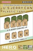Hero-Hobby 1/35 Modern US Jerry Cans (8) & Plastic Tanks (4)