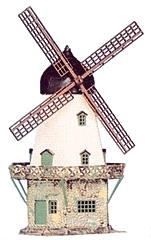 Heljan Old Windmill Kit (4 10cm Square) HO Scale Model Railroad Building #201