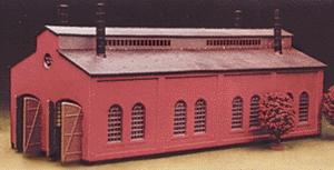 Heljan 2-Stall Brick Engine House Kit HO Scale Model Building #842