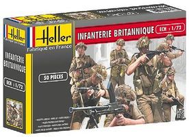 Heller British Infantry Plastic Model Military Figure Kit 1/72 Scale #49604