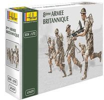 Heller British 8th Army Plastic Model Military Figure Kit 1/72 Scale #49609