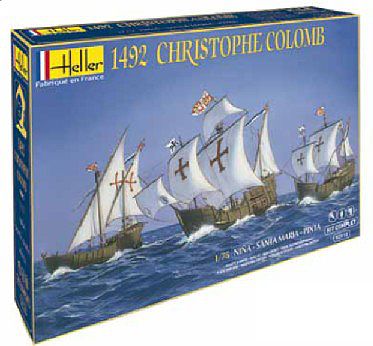 Heller Christopher Columbus Sailing Ship Plastic Model Sailing Ship Kit 1/75 Scale #52910
