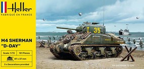 Heller M4 Sherman D-Day Tank Plastic Model Tank Kit 1/72 Scale #79892