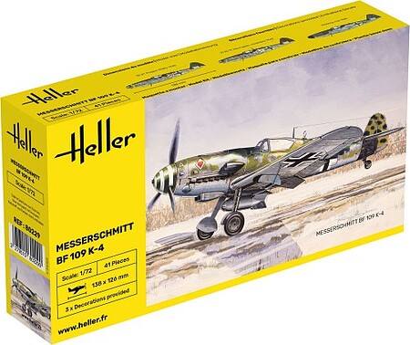 Heller Messerschmitt Bf109K5 Aircraft Plastic Model Airplane Kit 1/72 Scale #80229