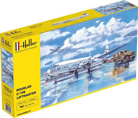 Heller C118 Liftmaster USAF Plastic Model Airplane Kit 1/72 Scale #80317