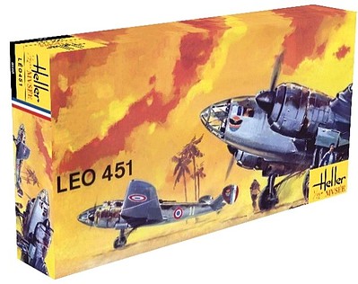 Heller Leo 451 WWII French Bomber Plastic Model Airplane Kit 1/72 Scale #80389