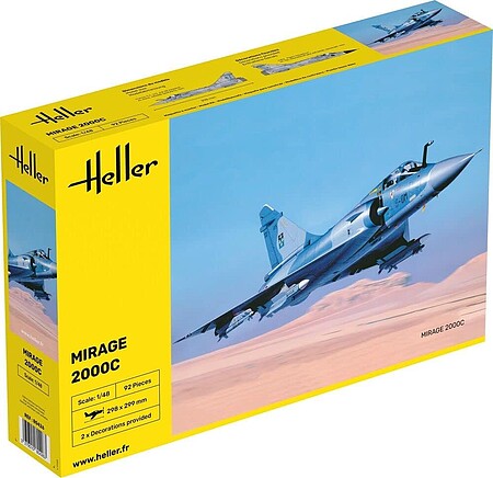 Heller Mirage 2000C Fighter Plastic Model Airplane Kit 1/48 Scale #80426