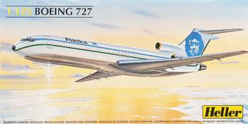 Heller B727 Air Alaska Commercial Airliner Plastic Model Airplane Kit 1/125 Scale #80447