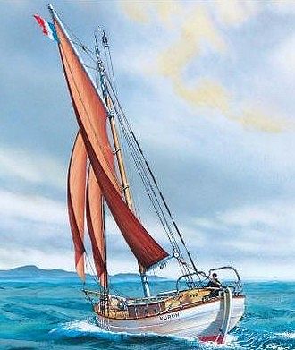 Heller Cotre Kurun Single Masted Yacht Plastic Model Sailing Ship Kit 1/60 Scale #80614